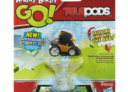 Angry Birds Go! Telepods oiseau noir avec casque avec son bolide Hasbro jouet