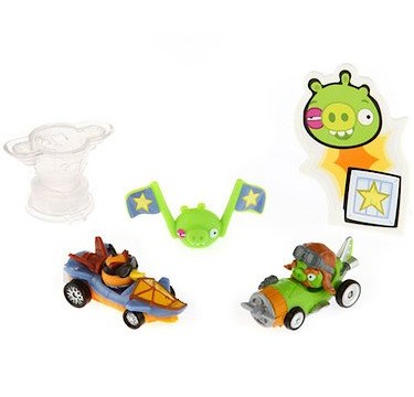 2 figurines et ses bolides Angry Birds Go! – Telepods – Modèle Aléatoire