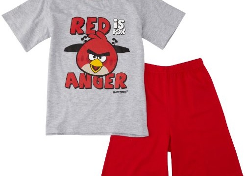 Pyjama ( 8- 10 ans) – Angry birds (gris/rouge) –