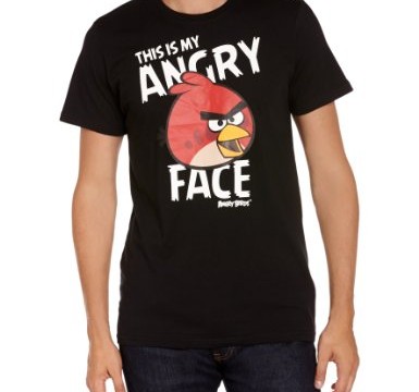 T-shirt (S,M,L, XL) Angry birds – noir- This is my angry face