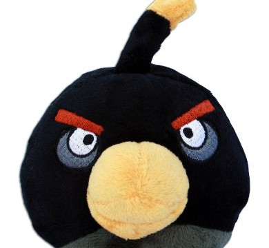 L’oiseau Noir 10cm Peluche Black Bird Oiseaux Angry Birds Poupée Jeu Vidéo Mobile
