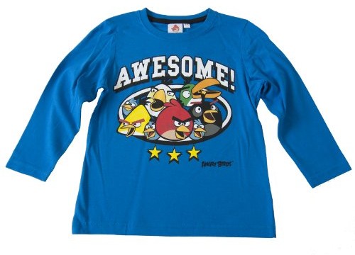 T-Shirt (8 et 10 ans) à manches longues / « Awesome » – Garçons – Angry Birds