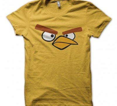 Waranan Dist – Tee Shirt (Large) Chuck Norris Angry Bird Coupe Homme – Jaune