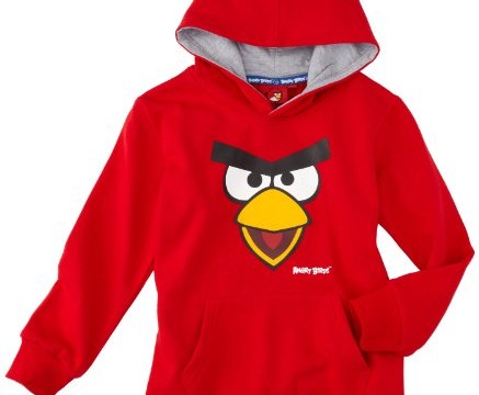 Sweat (2, 3, 4 ans) à capuche – Pull – rouge -Angry Birds –