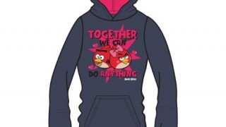 Sweat  (8 à 16 ans) – « Together We Can Do Anything »Sweat capuche – Fille – Bleu Angry Birds
