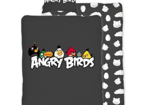 Parure de lit housse de couette réversible Angry Birds 100% coton