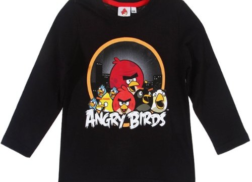 T-shirt (10 ans) manches longues – Noir – Angry birds