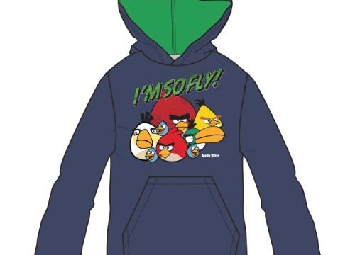 Sweat (12 et 16 ans) capuche bleu – « I’m So Fly » Bleu -Garçon  – Angry Birds