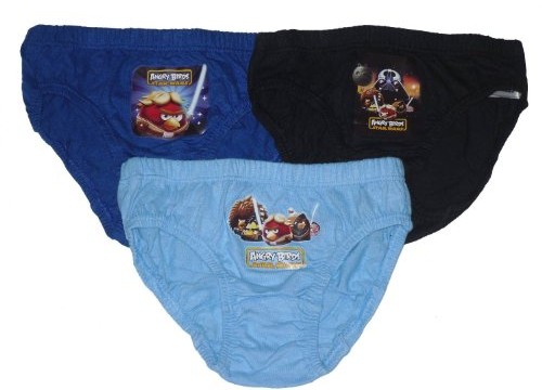 Lot de 3 Slips  (7-8 ans) – Garçon – Angry Birds  Star Wars