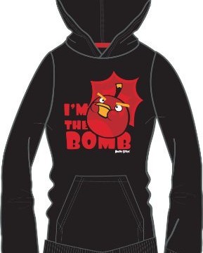 Sweat (x-small, small, medium, large) à capuche fille/femme « I’m The Bomb! » – Noir-  Angry Birds –