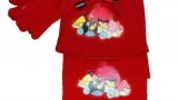 Ensemble bonnet/écharpe/gants (4-8 ans) Angry Birds rouge  pour l’hiver pour garçons