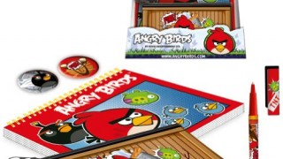 Paquet de papeterie : cahier, trousse, pochette, 1 stylo bille, Livre –  Angry Birds