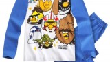 Pyjama long (6 ans) garçon Angry birds -Star Wars -Blanc/bleu