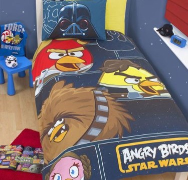 Parure de lit housse couette réversible Angry Birds -Star Wars -100% coton (vendu par Character World)