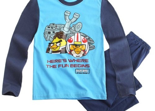 Pyjama (8 ans) Angry birds-Star Wars garçon  « The fun begins » Bleu/marine