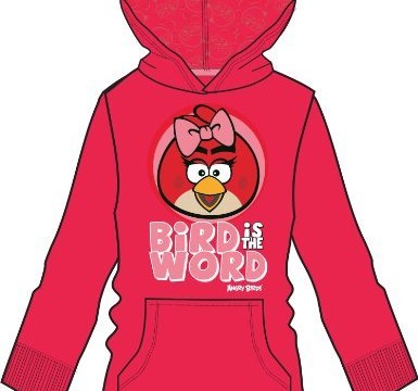 Sweat (3 à 6 ans) à capuche en  Rose « Bird Is The Word »  – Fille  – Angry Birds