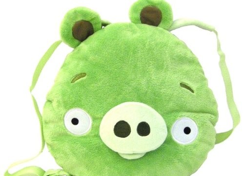 Sac à dos Cochon Vert  en peluche – Angry Birds
