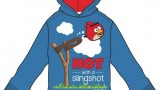 Sweat (2, 3 ans) à capuche – « Hot with a Slingshot » pour Garçon  – Bleu – Angry Birds