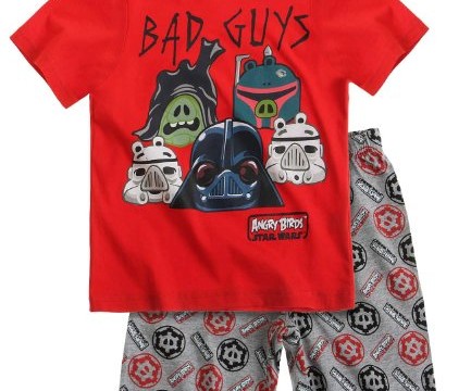 Pyjama court (6 à 12 ans) Angry Birds Star Wars rouge