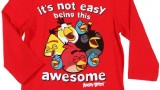 T-shirt ( 4 ans) manches longues garçon -Rouge- Angry birds