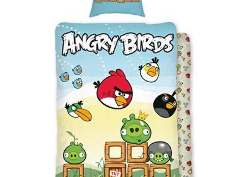 Parure de lit housse de couette réversible Angry Birds 100% coton