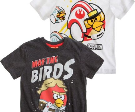 lot de 2 T-Shirt blanc (8 ans) Angry Birds Star Wars