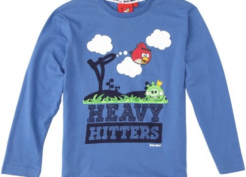 T-shirt manches longues (4 ans) Angry Birds – garçon – bleu (blue) –