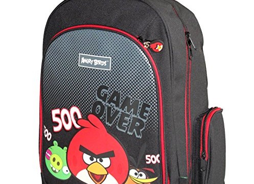 Sac à dos  « Game over 500 » Angry Birds noir/rouge