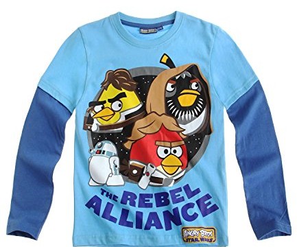 T-shirt manches longues (6 à 12 ans) « Rebel alliance » – Angry Birds – Star Wars