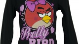 T-shirt (4,6,8,10 ans) pour fille – manches longues – noir –Angry Birds