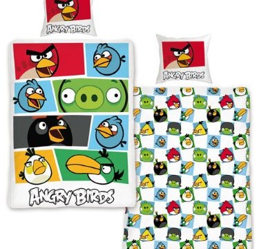 Parure de lit housse de couette -réversible – taie d’oreiller – coton (vendu par Beltex) Angry Birds