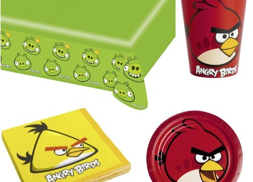 8 personnes décoration anniversaire angry birds