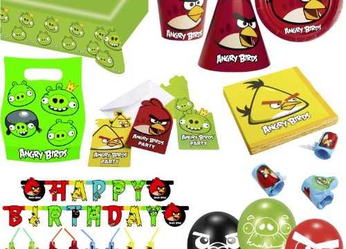 kit décoration anniversaire angry birds pour 6 personnes