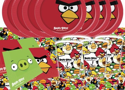 Lot 8 personnes pour anniversaire  Angry Birds