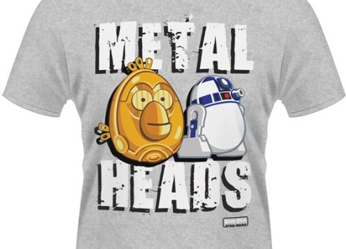 T-Shirt C3PO et R2D2 (Small) Angry Birds Star Wars