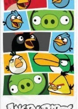 Drap de bain 100 % coton Motif Angry Birds