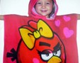 Serviette Poncho Sweat à Capuche Rosa Angry Birds