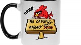 Tasse-mug – « Faites attention, oiseau en colère »avec Red, l’oiseau rouge d’Angry Birds