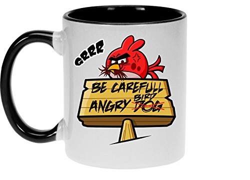 Tasse-mug – « Faites attention, oiseau en colère »avec Red, l’oiseau rouge d’Angry Birds
