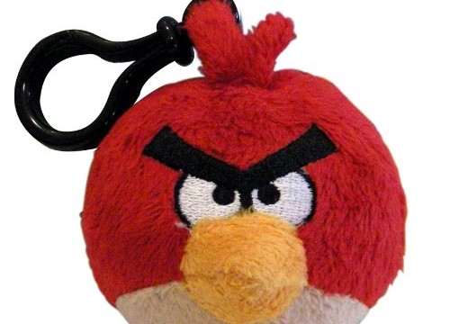 Peluche avec clip: Red, l’oiseau rouge d’Angry birds