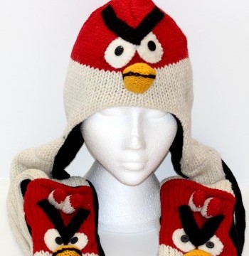 Bonnet + Echarpe + Gants -Népalais- Angry Birds